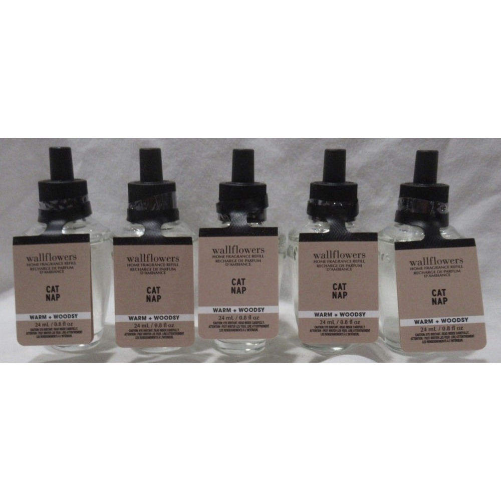 White Barn Bath & Body Works Wallflower Refill Bulb Lot Set of 5 CAT NAP CATNAP